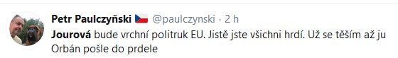 Petr Paulczyňski komentuje post Věry Jourové v Evropské komisi 